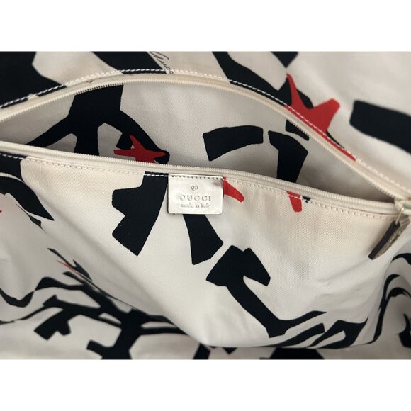 Gucci XL Bamboo Raffia Tote Bag With Gold-Tone Hardware & Leather Trim - Picture 7 of 13